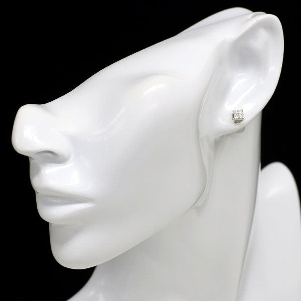 新品 Pt900 プリンセスカット ダイヤモンド ピアス 0.860ct F VS1-2