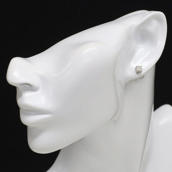 新品 Pt900 カレカット ダイヤモンド ピアス 0.890ct F/G SI1