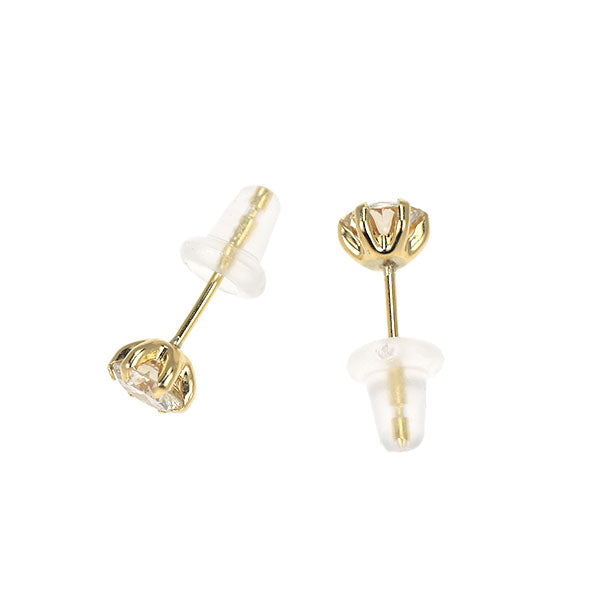 新品 K18YG ダイヤモンド ピアス 0.639ct M（Faint Brown）VS1-2 VG