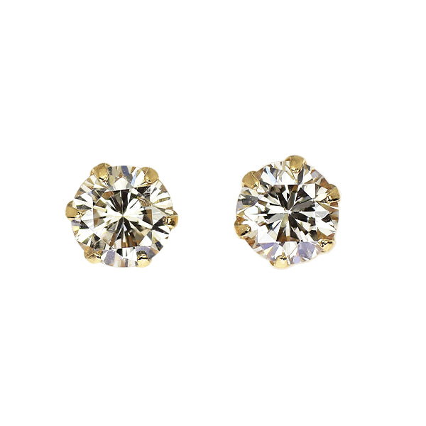 新品 K18YG ダイヤモンド ピアス 0.479ct L（Faint Brown）/M（Faint Brown） SI1-2 G