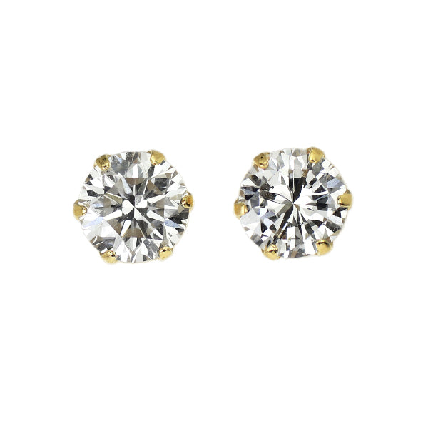 新品 K18YG ダイヤモンド ピアス 0.510ct K（Faint Brown）SI1-2 G