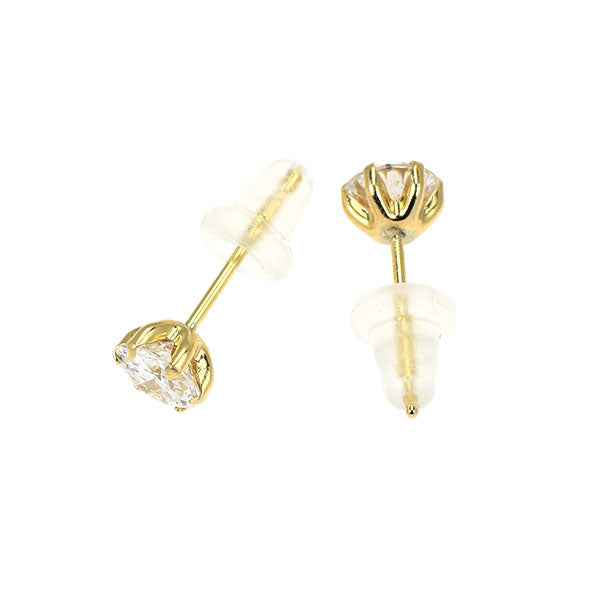 新品 K18YG サーキュラーブリリアントカット ダイヤモンド ピアス 0.763ct E/F SI1-2