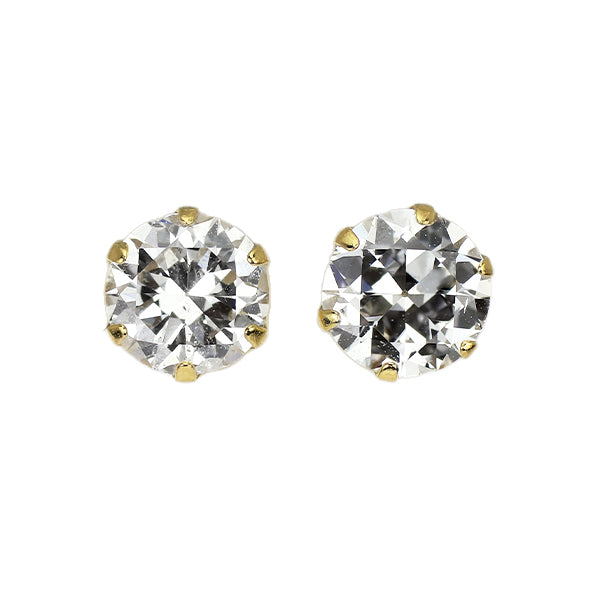 新品 K18YG サーキュラーブリリアントカット ダイヤモンド ピアス 0.763ct E/F SI1-2