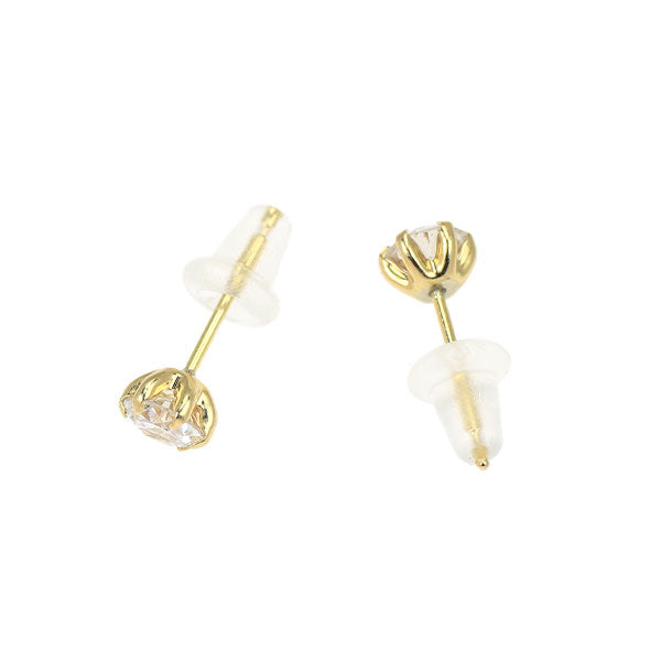 新品 K18YG サーキュラーブリリアントカット ダイヤモンド ピアス 0.623ct F SI2