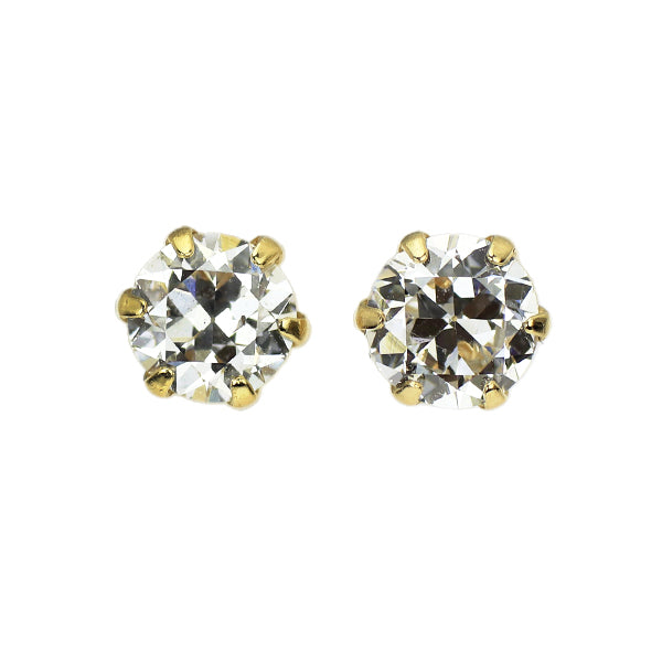 新品 K18YG サーキュラーブリリアントカット ダイヤモンド ピアス 0.623ct F SI2