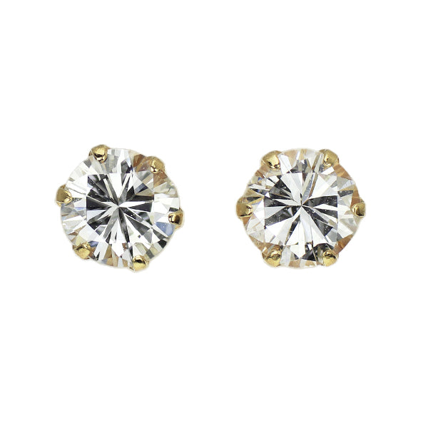 新品 K18YG ダイヤモンド ピアス 0.506ct G/H VS2/SI1 Poor