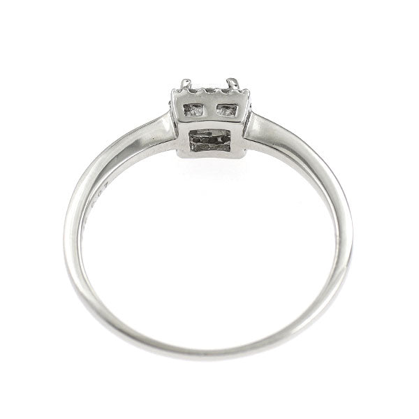 新品 Pt950 プリンセスカット ダイヤモンド リング 0.240ct D VS1 D0.07ct