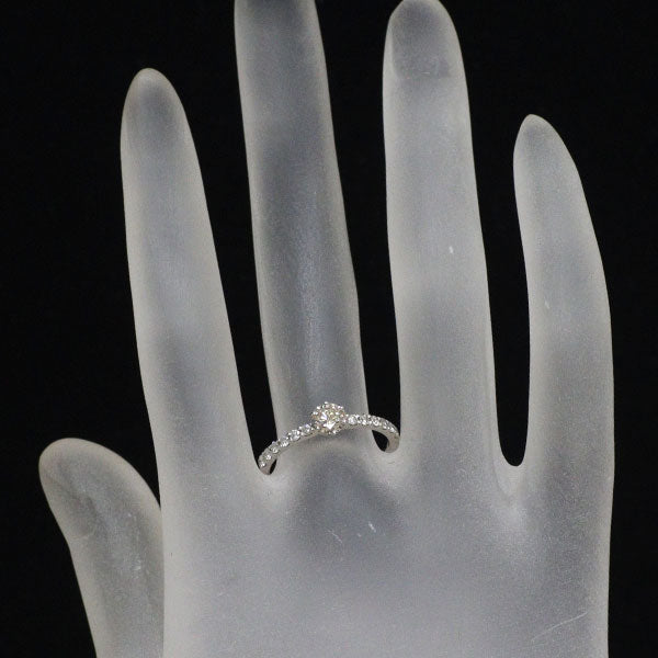 新品 Pt900 ダイヤモンド リング 0.377ct K（Faint Brown） VVS2 EX D0.24ct