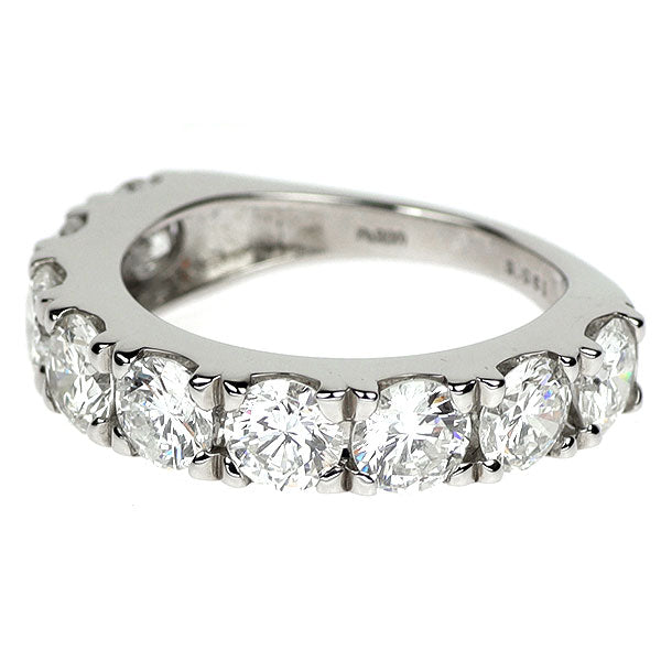 新品 Pt900 ダイヤモンド リング 3.061ct E-H I1 VG-G ハーフエタニティ