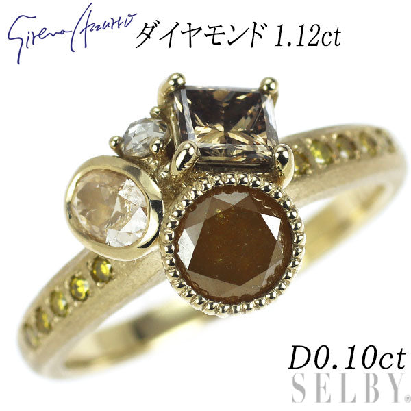 セイレーンアズーロ K18WG ダイヤモンド リング 1.12ct D0.10ct