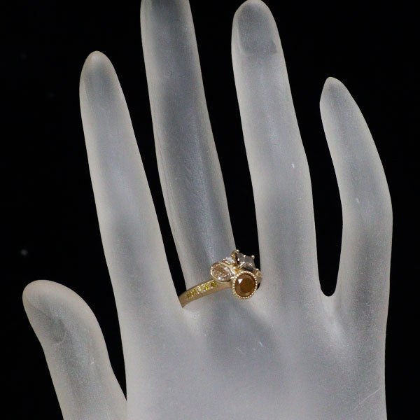 セイレーンアズーロ K18WG ダイヤモンド リング 1.12ct D0.10ct