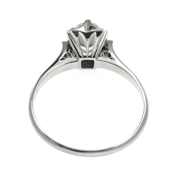 Pt900 ダイヤモンド リング 0.42ct 陽刻ビンテージ 昭和風レトロ