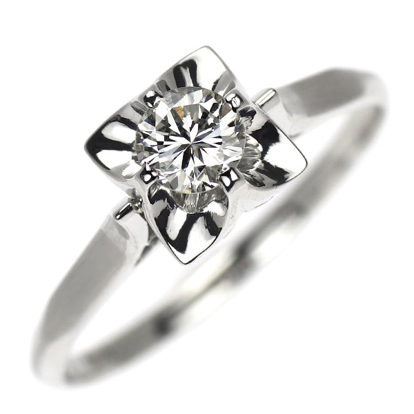 Pt900 ダイヤモンド リング 0.42ct 陽刻ビンテージ 昭和風レトロ