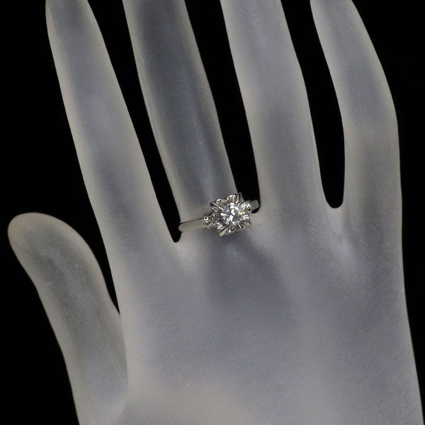Pt850 ダイヤモンド リング 0.33ct 千本透かし 陽刻ヴィンテージ製品