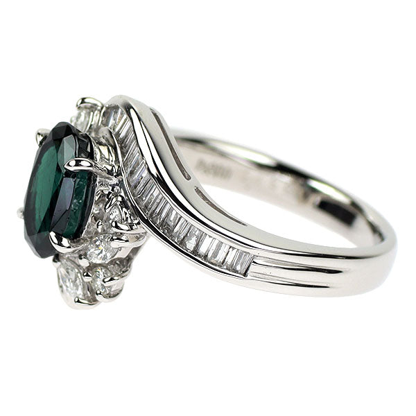 Pt900 カラーチェンジガーネット ダイヤモンド リング 2.199ct D0.80ct