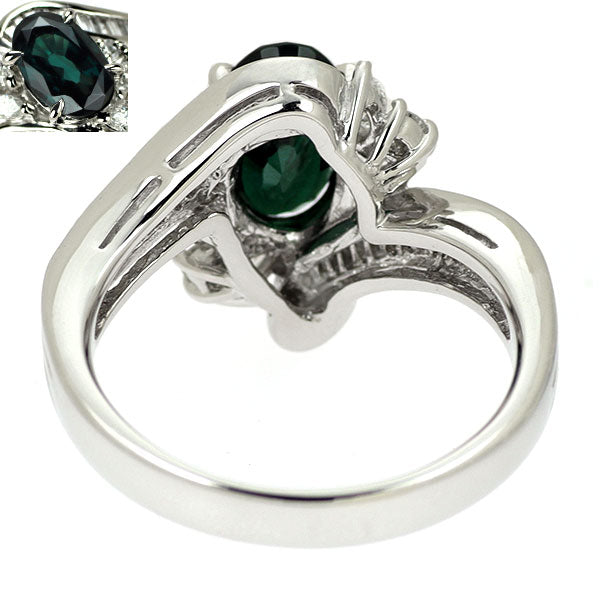 Pt900 カラーチェンジガーネット ダイヤモンド リング 2.199ct D0.80ct