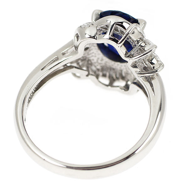 Pt900 サファイア ダイヤモンド リング 2.08ct D0.50ct