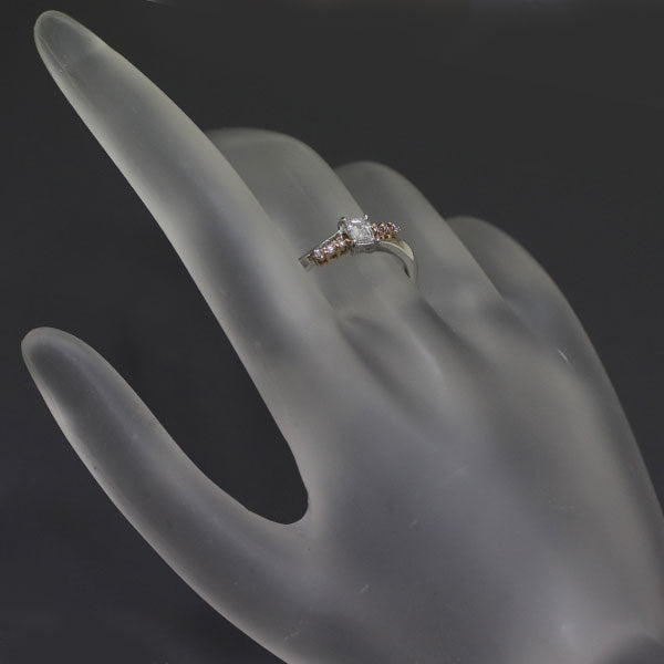 希少 Pt950/K18PG クリスカット ダイヤモンド 天然ピンクダイヤ リング 0.316ct D VS1 PD0.06ct