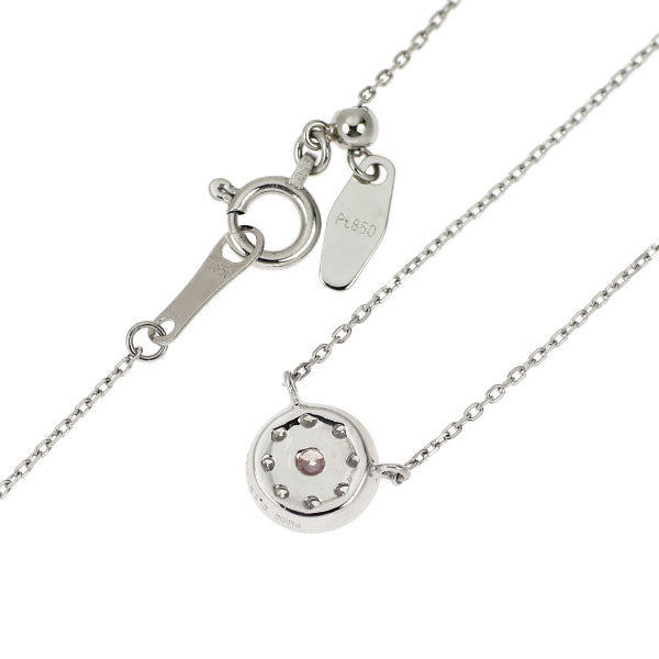 希少 Pt900/ Pt850 天然ピンクダイヤモンド ペンダントネックレス 0.12ct D0.12ct