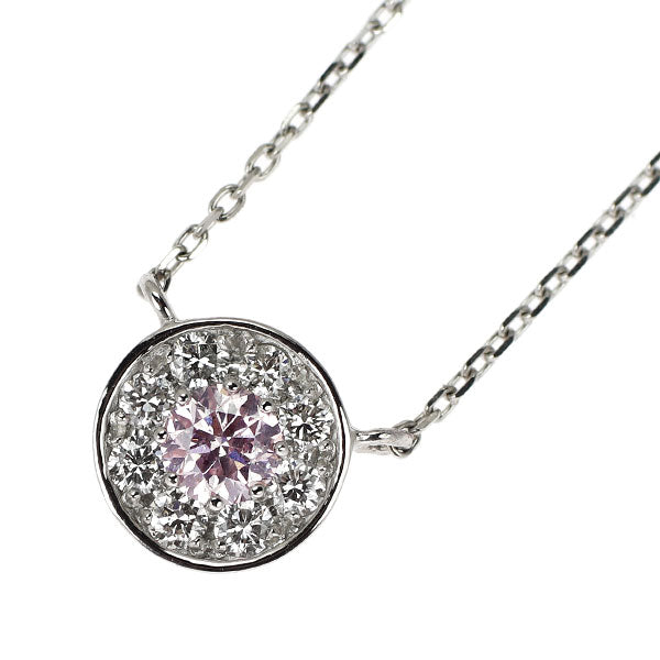 希少 Pt900/ Pt850 天然ピンクダイヤモンド ペンダントネックレス 0.12ct D0.12ct