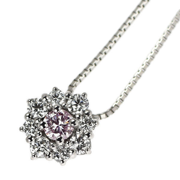 希少 Pt950/ Pt850 アーガイル産 天然ピンク/カラーレス ダイヤモンド ペンダントネックレス 0.07ct D0.15ct