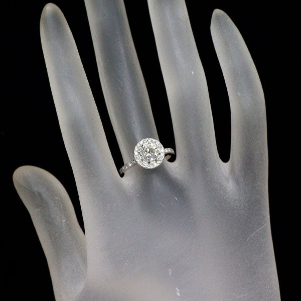 Pt900 ダイヤモンド リング 0.751ct G VS1 G D0.341ct