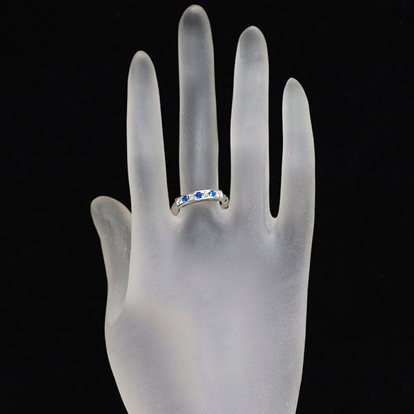希少 Pt950 アウイナイト ダイヤモンド リング 0.10ct D0.15ct 伸縮式