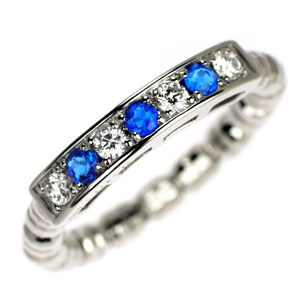 希少 Pt950 アウイナイト ダイヤモンド リング 0.10ct D0.15ct 伸縮式