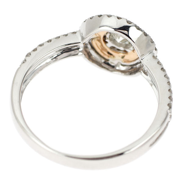 K18WG/PG 天然ピンク/カラーレス ダイヤモンド リング 0.65ct