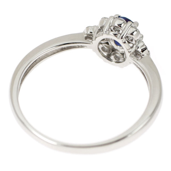 Pt900 サファイア ダイヤモンド リング 0.38ct D0.28ct