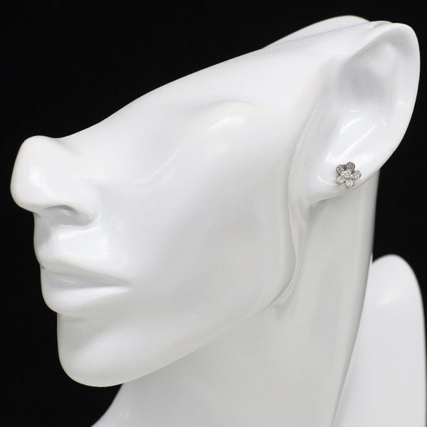 ポンテヴェキオ K18WG ダイヤモンド ピアス 0.12ct フラワー