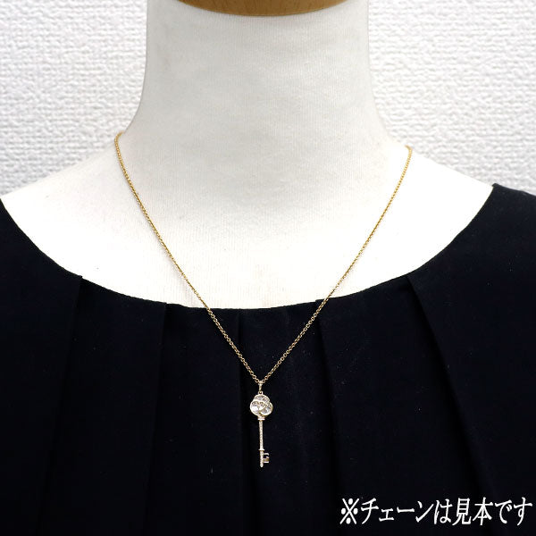 K18YG ダイヤモンド ペンダントトップ 0.30ct 鍵