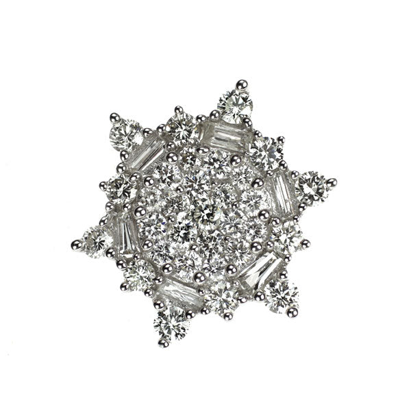 K18WG ダイヤモンド ペンダントトップ 0.91ct
