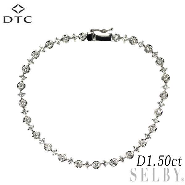 DTC K18WG ダイヤモンド ブレスレット 1.50ct LINE