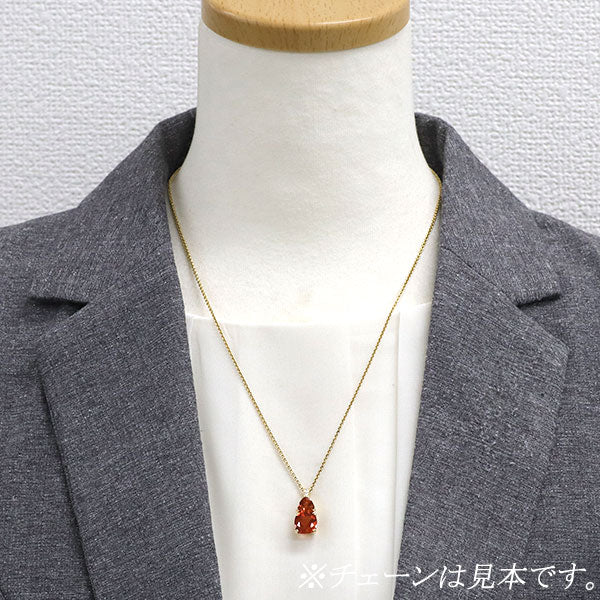 田崎真珠 K18YG アンデシン ダイヤモンド ペンダントトップ 3.20ct D0.02ct