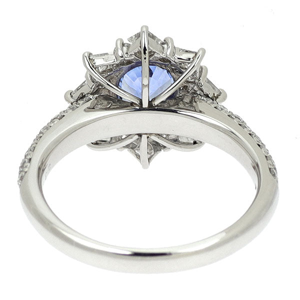 Pt900 サファイア ダイヤモンド リング 1.44ct D0.97ct