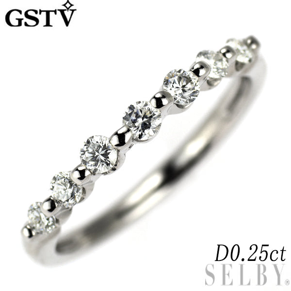 GSTV K18WG ダイヤモンド リング 0.25ct ハーフエタニティ