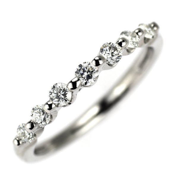 GSTV K18WG ダイヤモンド リング 0.25ct ハーフエタニティ
