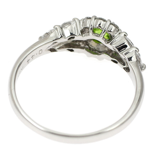 希少 Pt900 デマントイドガーネット ダイヤモンド リング 0.44ct D0.61ct