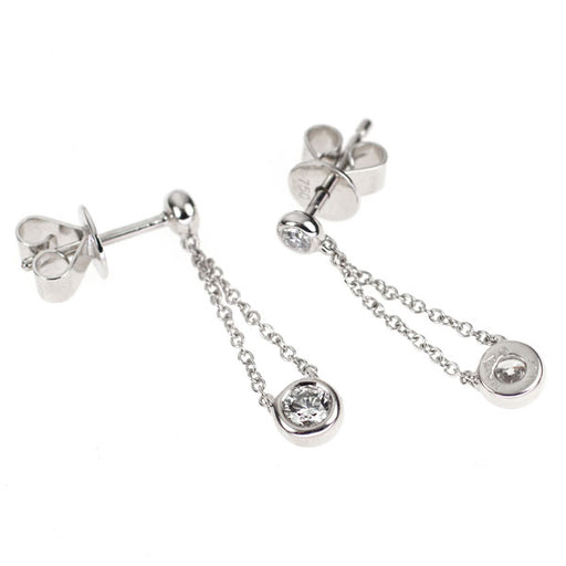 K18WG ダイヤモンド ピアス 0.54ct — セルビーオンラインストア