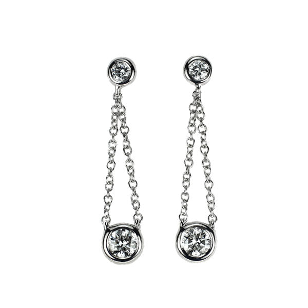 K18WG ダイヤモンド ピアス 0.54ct