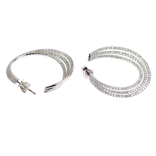 K18WG ダイヤモンド ピアス 5.00ct