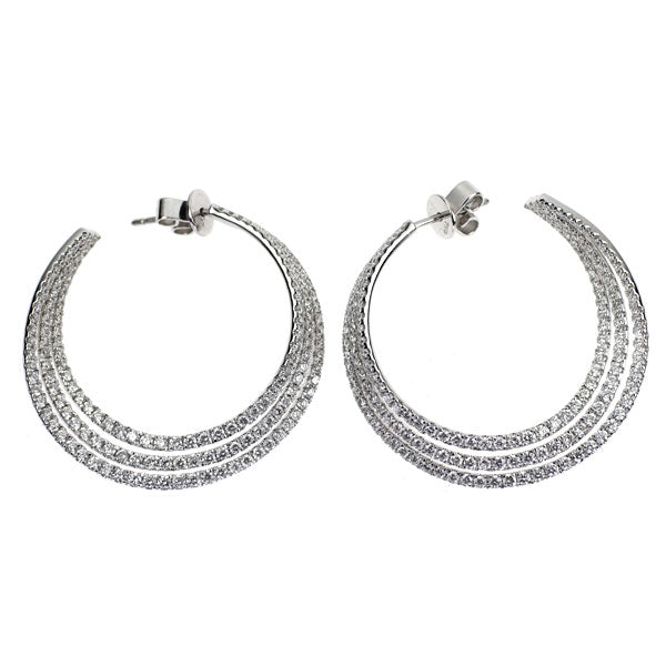 K18WG ダイヤモンド ピアス 5.00ct