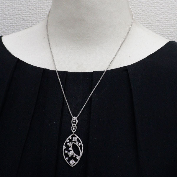 K18WG ダイヤモンド ペンダントネックレス 2.26ct
