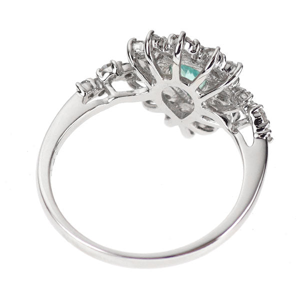 Pt950 パライバトルマリン ダイヤモンド リング 0.441ct D0.47ct