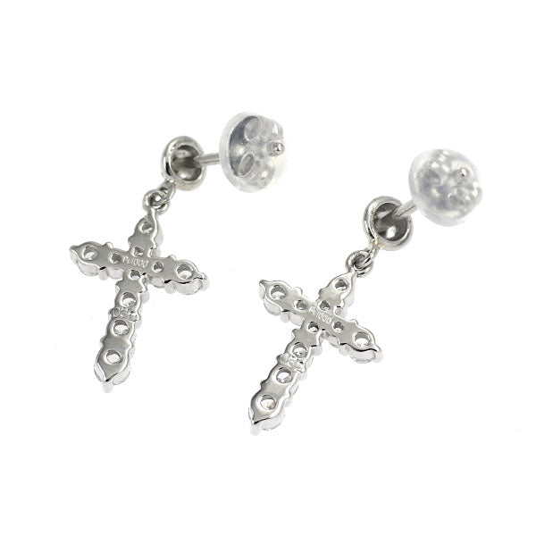Pt1000/ Pt900 ダイヤモンド ピアス 0.64ct クロス