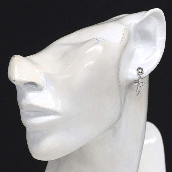 Pt1000/ Pt900 ダイヤモンド ピアス 0.64ct クロス