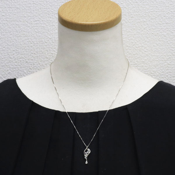 K18WG ダイヤモンド ペンダントネックレス 0.40ct