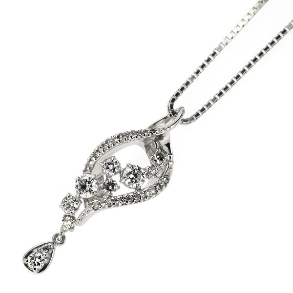 K18WG ダイヤモンド ペンダントネックレス 0.40ct
