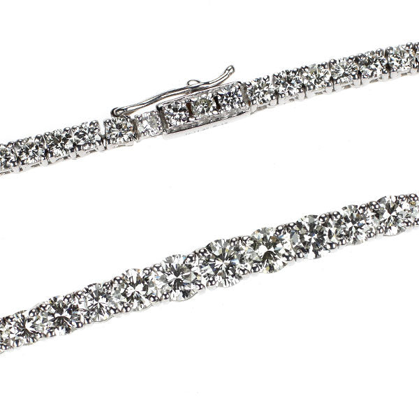 K18WG ダイヤモンド ネックレス 11.25ct テニス